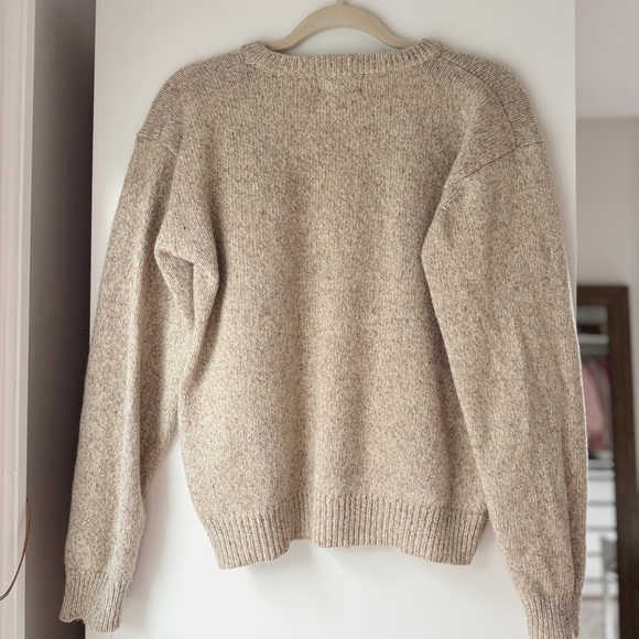 🤎 VINTAGE EDDIE BAUER WOOL FLORAL SWEATER GRANNY COTTAGECORE - Picture 2 of 5